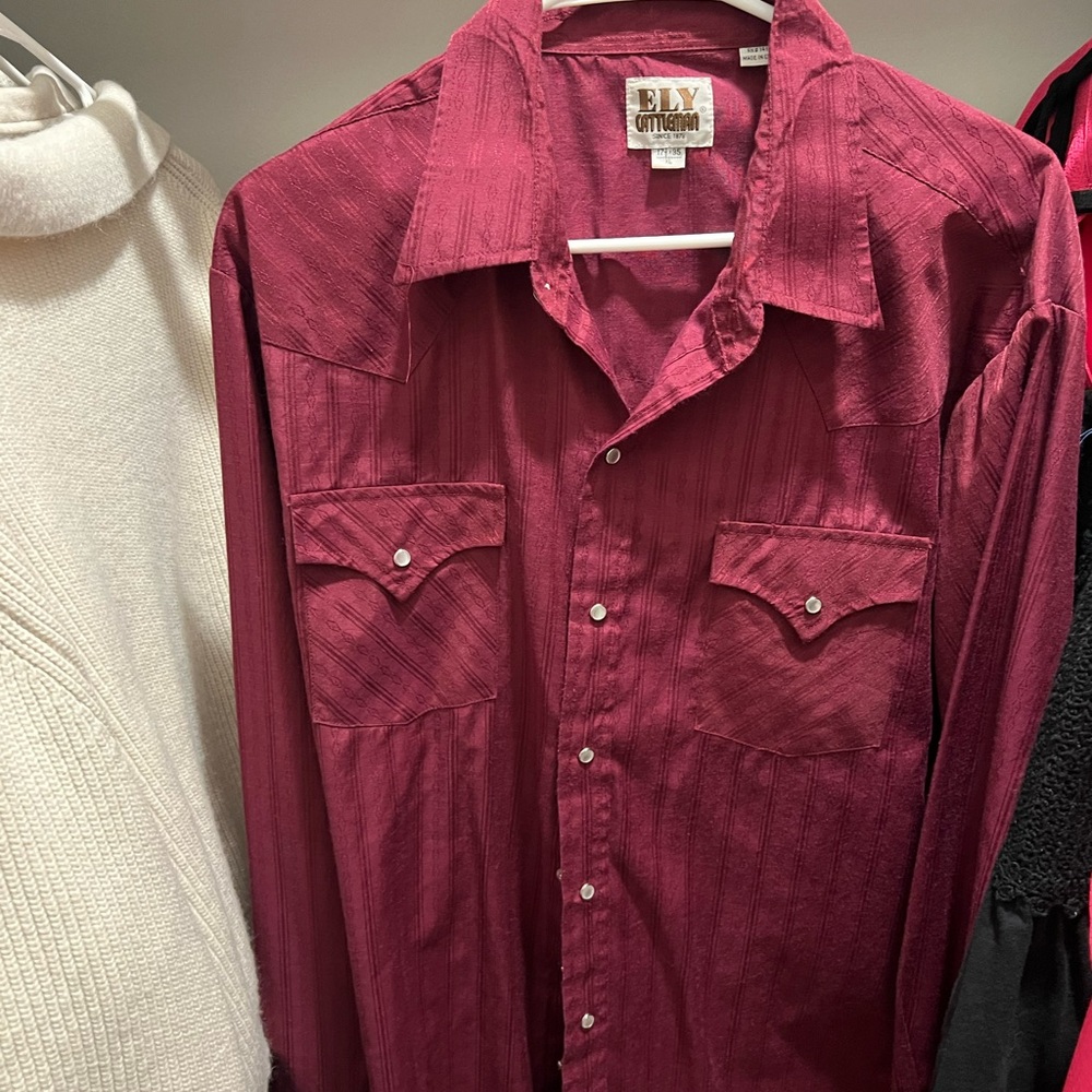 Ely Cattleman Deep Red Shirt